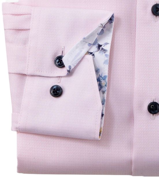 Olymp Luxor Overhemd SL7 Structure Roze