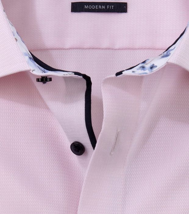 Olymp Luxor Overhemd Structure Roze