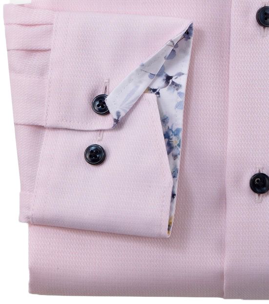 Olymp Luxor Overhemd Structure Roze