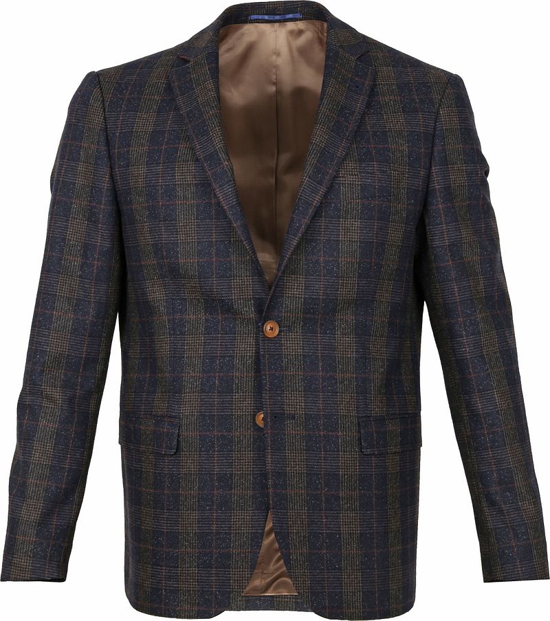 Suitable Prestige Blazer Deloro Carreau Bleu Foncé  Multicoloré Marron Bleu foncé taille 48