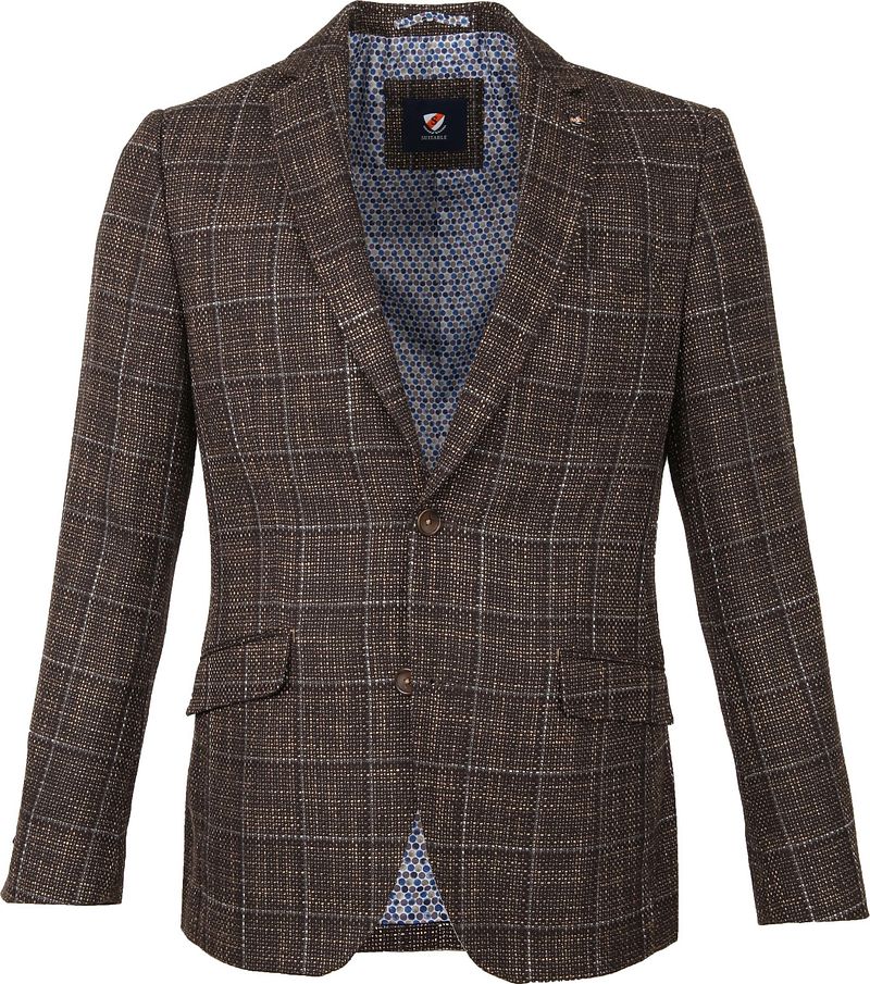 Suitable Veste de costume Grou Hogg Mélange  Multicoloré Marron Beige taille 52