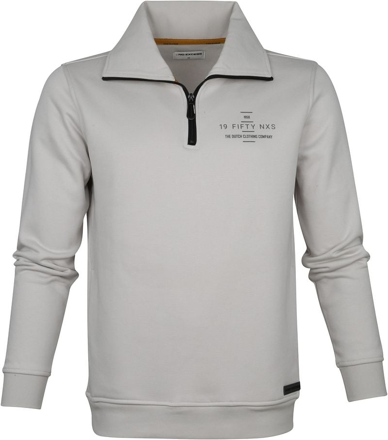 No Excess Half Zip Trui Beige