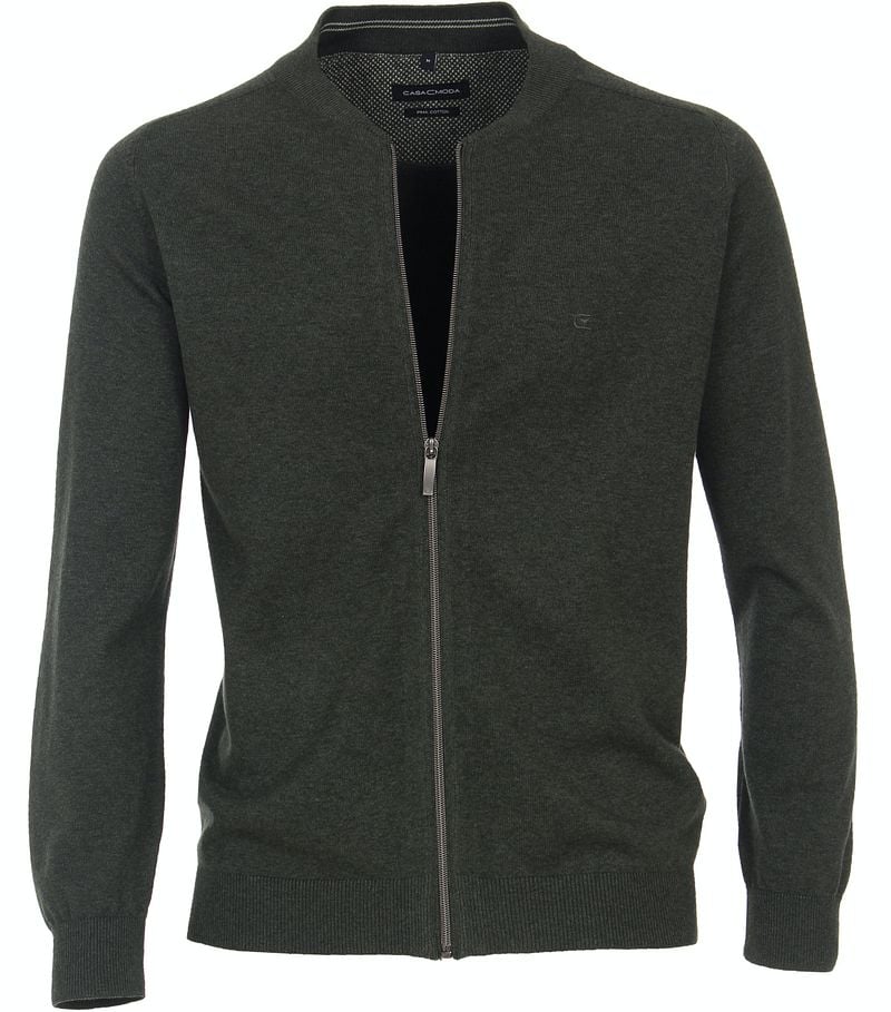 Casa Moda Cardigan zippé vert foncé Vert foncé Vert taille M