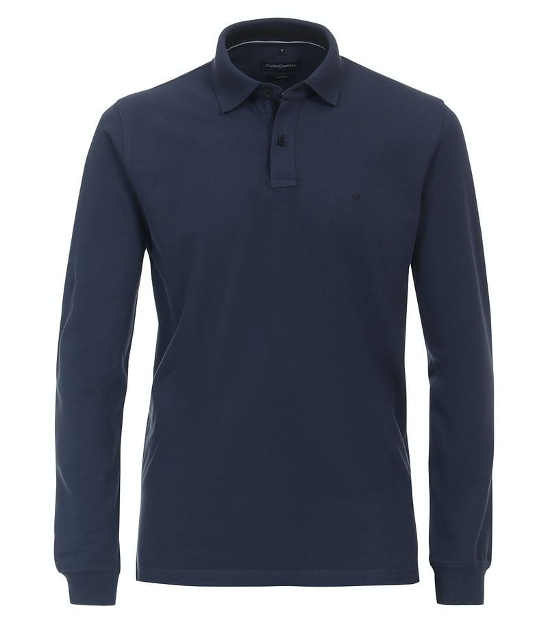 Casa Moda Polo Manches Longues Bleu Bleu foncé taille M