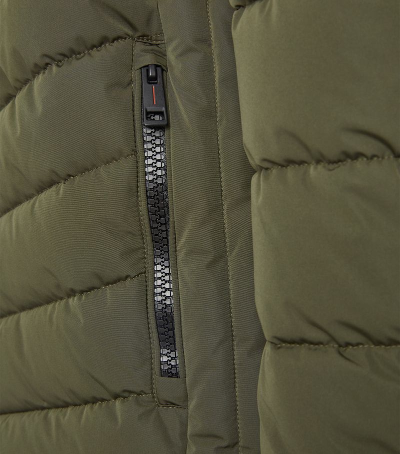Casa Moda Jas Hooded Puffer Olijfgroen