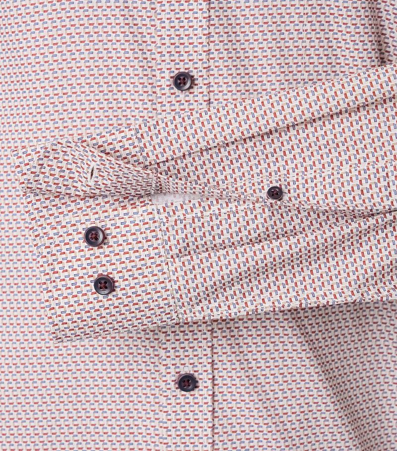 Casa Moda Freizeithemd Squared Circle Rot - Größe 3XL günstig online kaufen