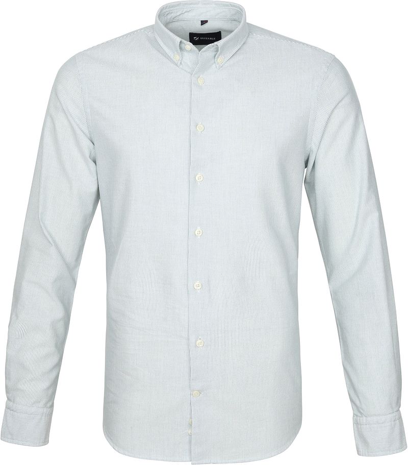 Suitable Chemise Max Rayures Foncé  Vert Vert foncé taille XL