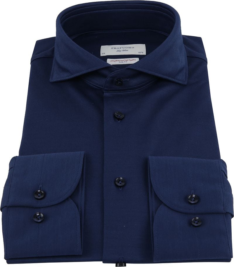 Profuomo Sky Blue Japanese Knitted Dunkelblau - Größe 40 günstig online kaufen