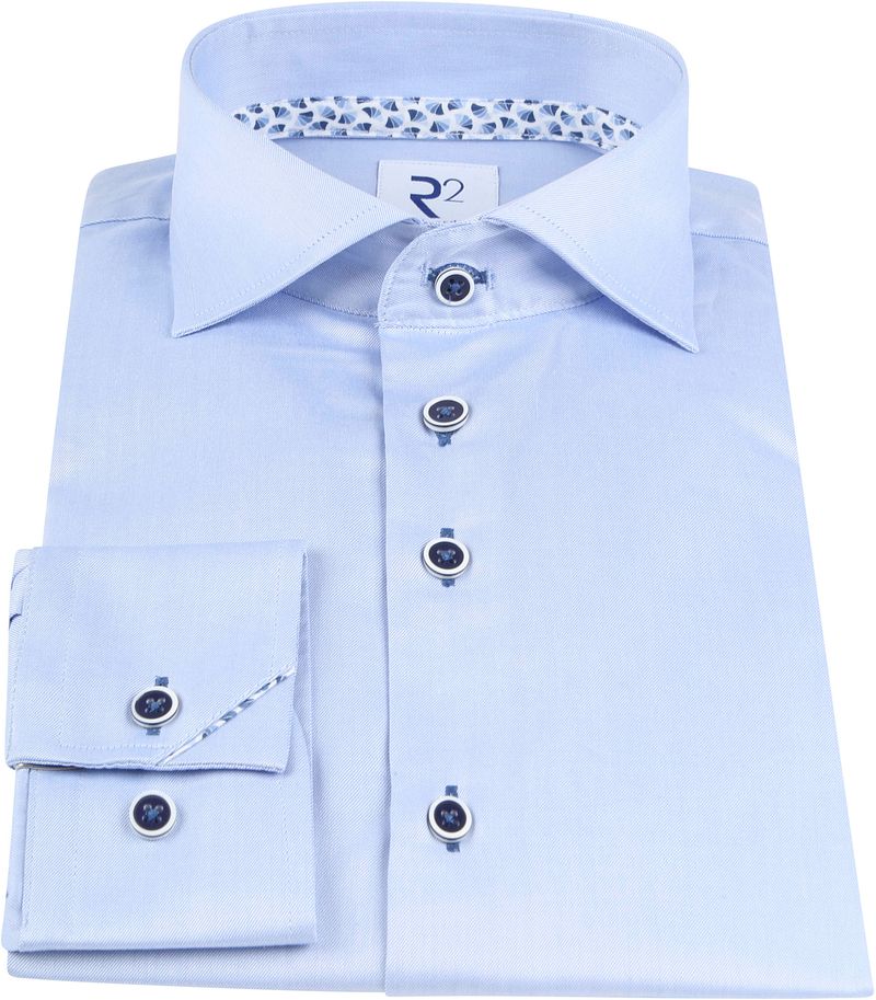 R2 Hemd Extra Long Sleeves Blau - Größe 47 günstig online kaufen