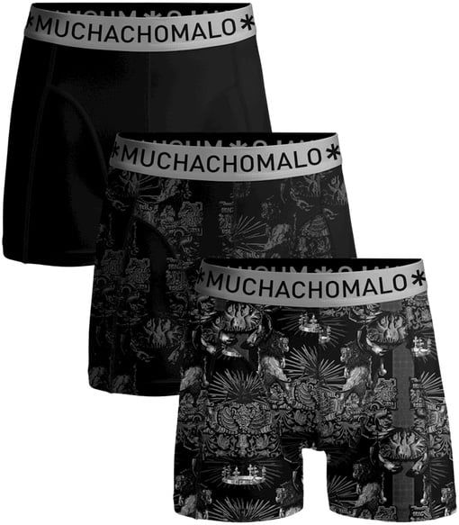 Muchachomalo Boxershorts 1010 Zwart 3-Pack