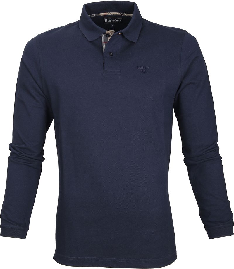 Barbour Longsleeve Polo Navy Bleu foncé taille M