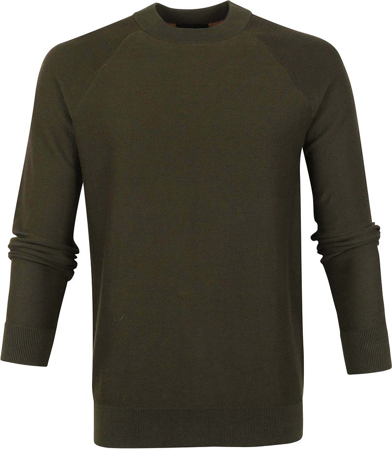 Scotch and Soda Pull-over Structure Foncé Vert Vert foncé taille S