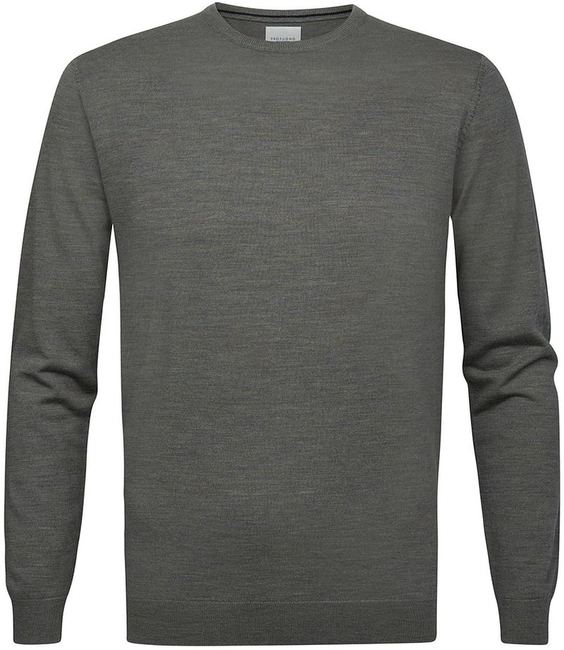 Profuomo Pull-over Laine Merinos Foncé Vert Vert foncé taille XL
