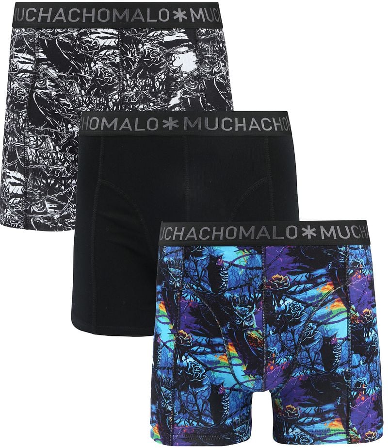 Muchachomalo Boxershorts 3er-Pack Barbwire Owl - Größe M günstig online kaufen