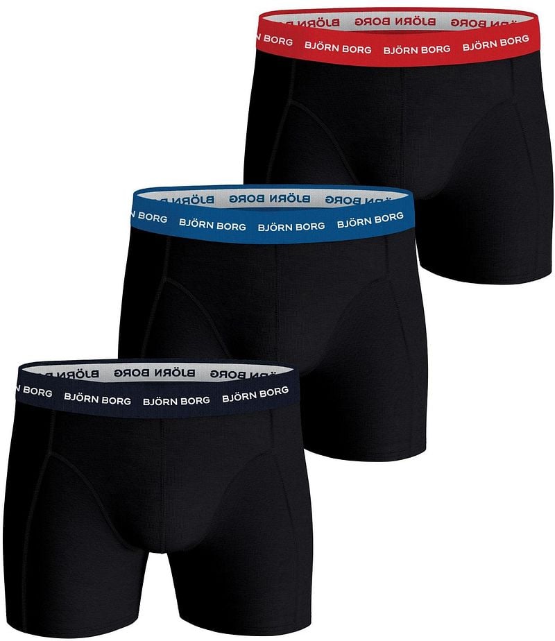 Bjorn Borg Cotton Stretch Boxershorts 3er-Pack Schwarz 2 - Größe M günstig online kaufen