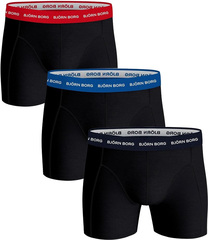 Bjorn Borg Cotton Stretch Boxershorts 3er-Pack Schwarz 2 - Größe S günstig online kaufen