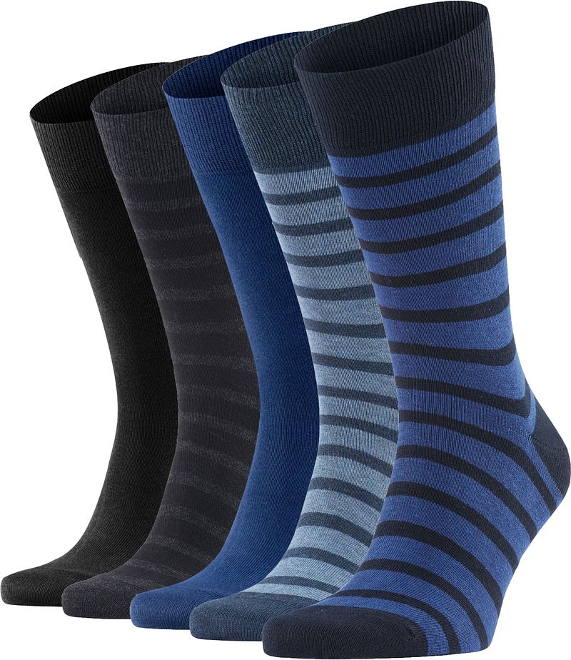 Falke Happy Socken 5 Paar Blau - Größe 39-42 günstig online kaufen