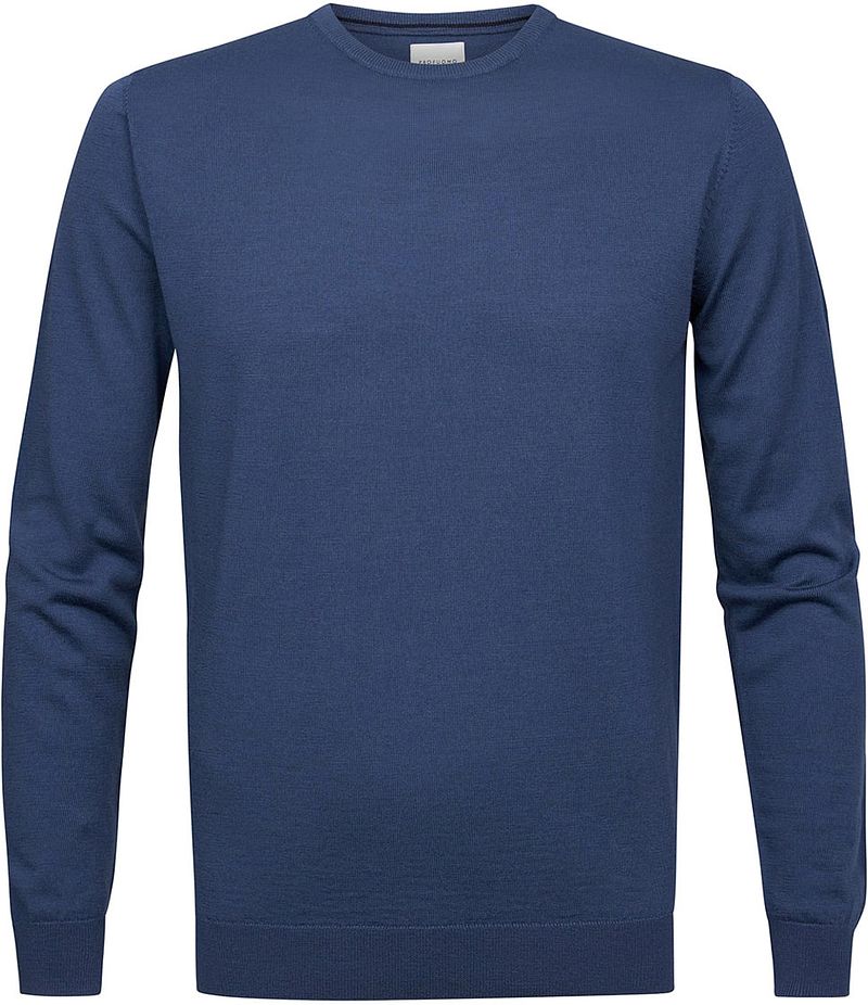 Profuomo Pull-over Laine Merinos Bleu Bleu foncé taille M