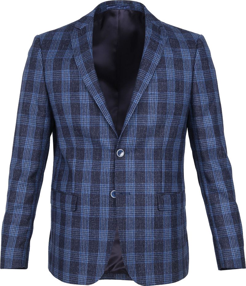 Suitable Prestige Veste Amqui Carreau   Bleu foncé Bleu taille 48