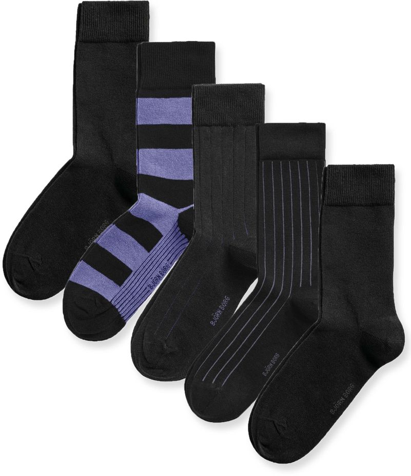 Bjorn Borg Core 5-Pack Sokken Zwart