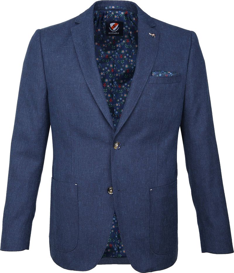 Suitable Veste de Costume Cayo Mélange Marine  Bleu foncé Bleu taille 50