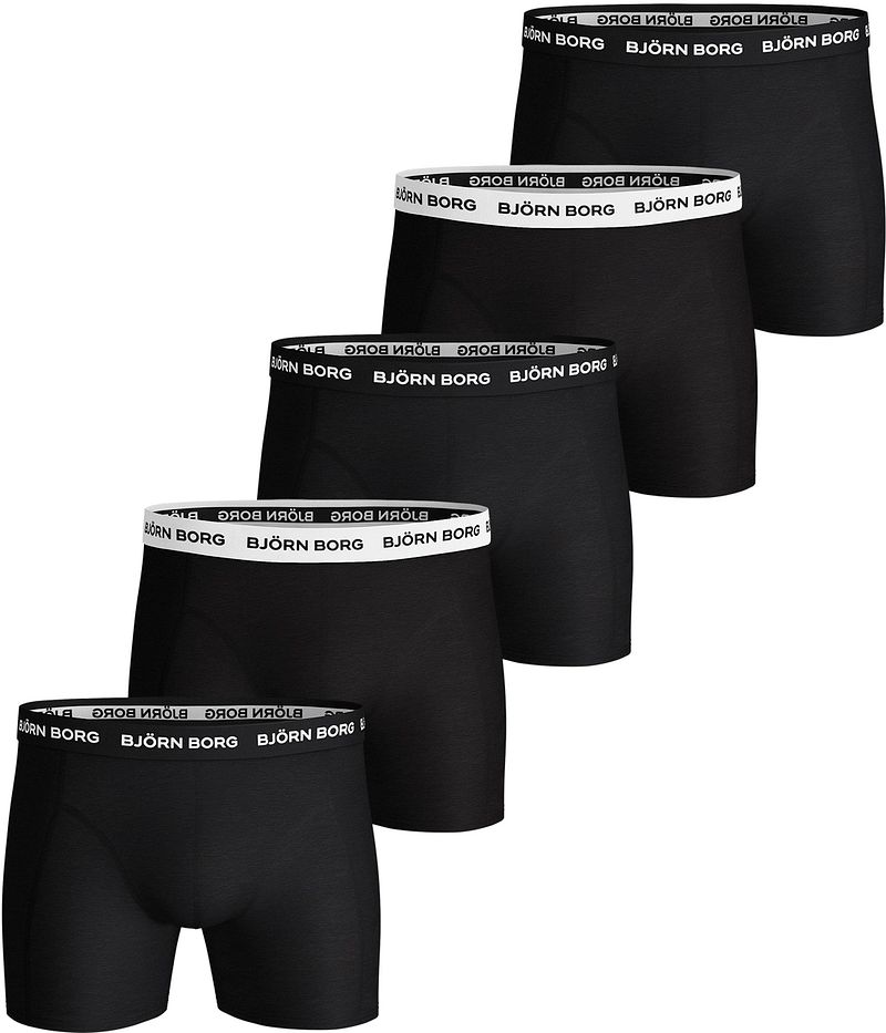 Björn Borg Boxers Lot de 5 Solide  Noir taille M