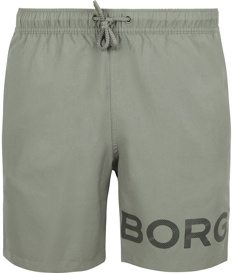 Bjorn Borg Badeshorts Logo Agave Grün - Größe M günstig online kaufen