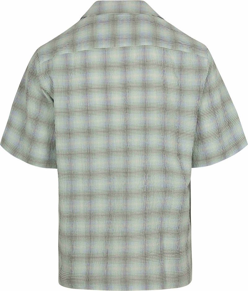 Scotch and Soda Shortsleeve Overhemd Seersucker Ruit Multicolor