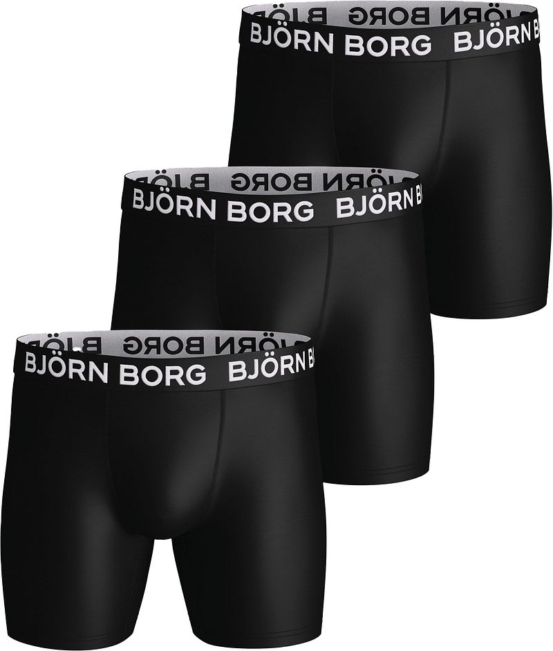 Bjorn Borg Performance Boxershorts 3-Pack Schwarz  - Größe XL günstig online kaufen