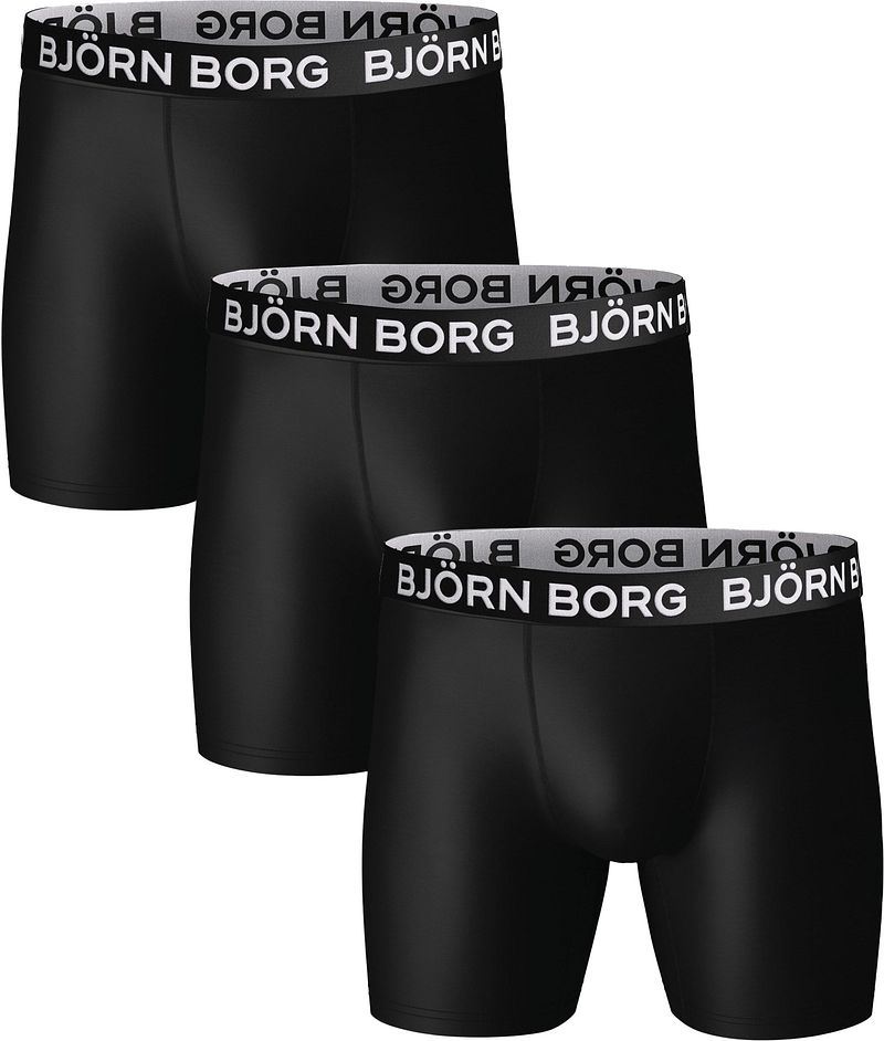 Bjorn Borg Performance Boxershorts 3-Pack Schwarz  - Größe XL günstig online kaufen