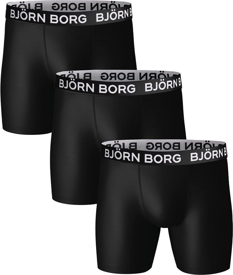 Bjorn Borg Performance Boxershorts 3-Pack Schwarz  - Größe L günstig online kaufen