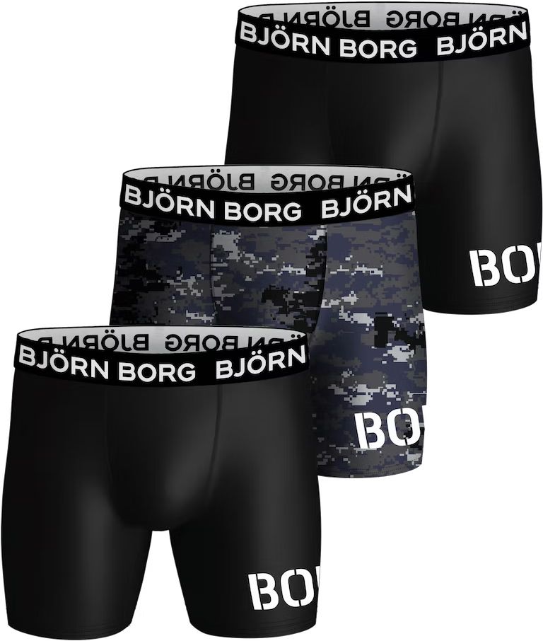 Bjorn Borg Performance Boxer-shorts Lot de 3 Noir Multicoloré taille M