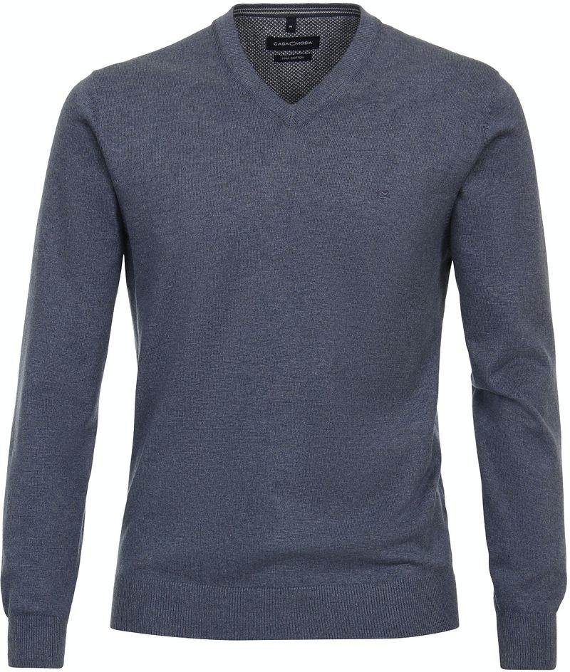 Casa Moda Pullover V-Hals Blauw