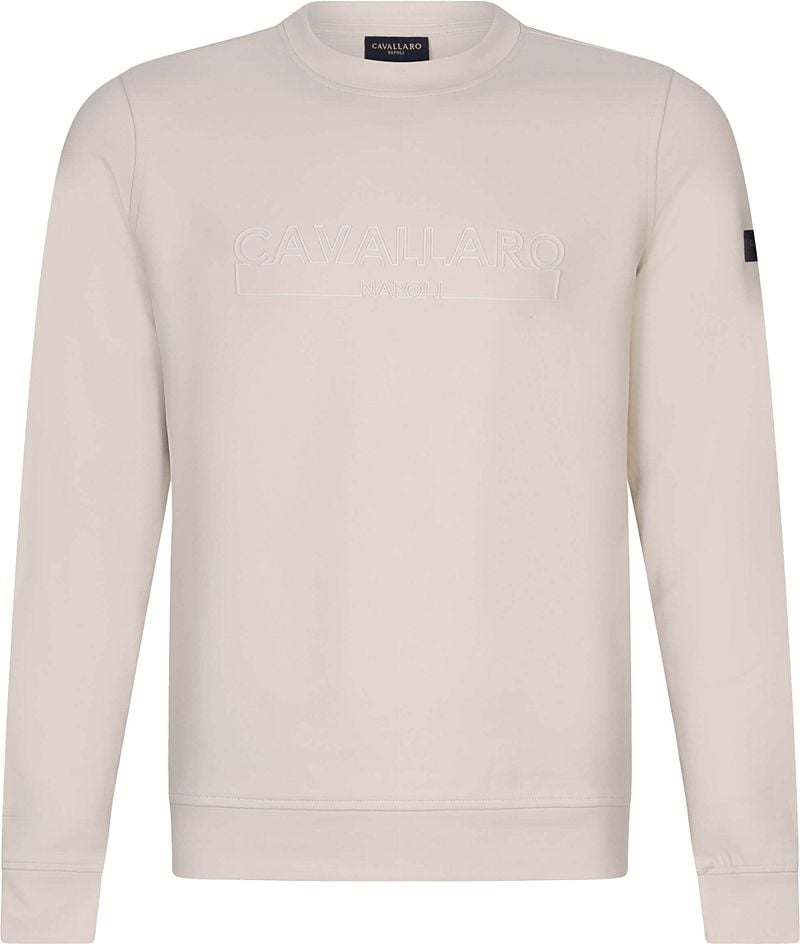 Cavallaro Beciano Sweater Logo Ecru - Größe XXL günstig online kaufen