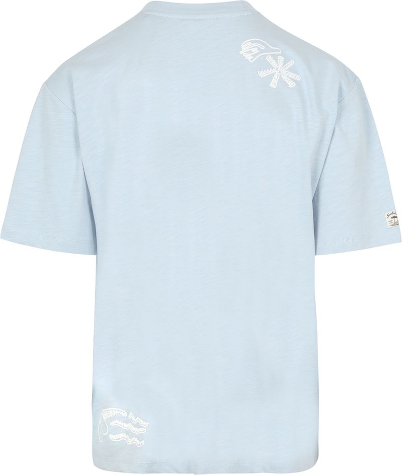 Scotch and Soda Slub Embroidery T-shirt Blue