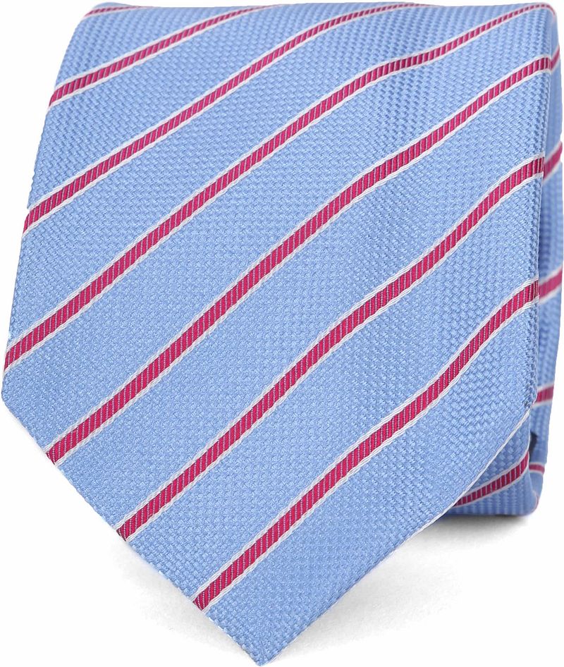 Suitable Cravate Soie Rayures K91-3   Bleu