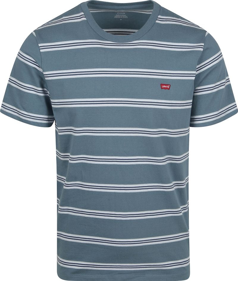 Levi's T-shirt Original Stripe Rowan Steam Blue - Größe L günstig online kaufen