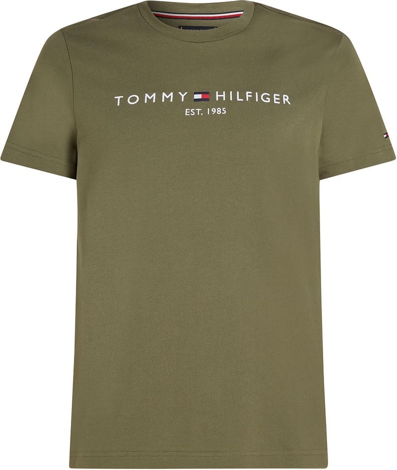 Tommy Hilfiger T-shirt Logo Olivgrün - Größe L günstig online kaufen