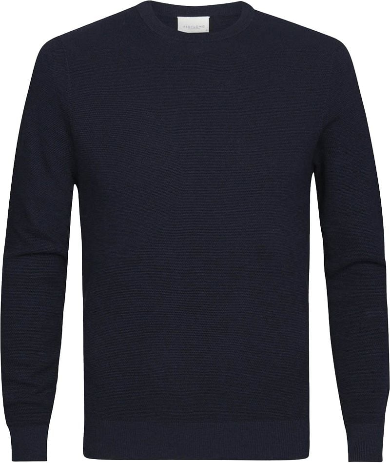 Profuomo O-Neck Pullover Navy - Größe L günstig online kaufen