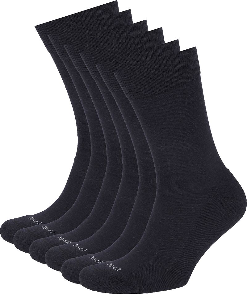 Suitable Chaussettes Mérinos Lot de 6 Bleu Marine  Bleu foncé taille 39-42