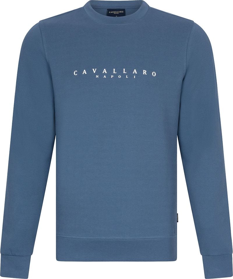 Cavallaro Cavezzio Sweater Logo Blau - Größe S günstig online kaufen