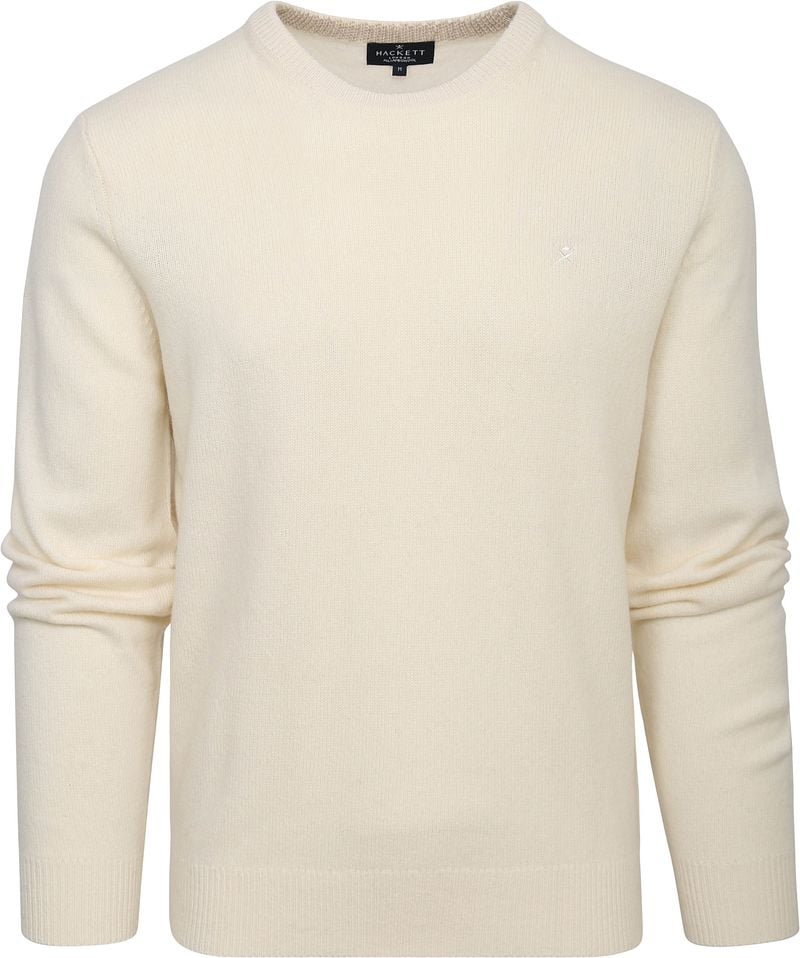 Hackett Lammwoll Pullover Ecru - Größe L günstig online kaufen