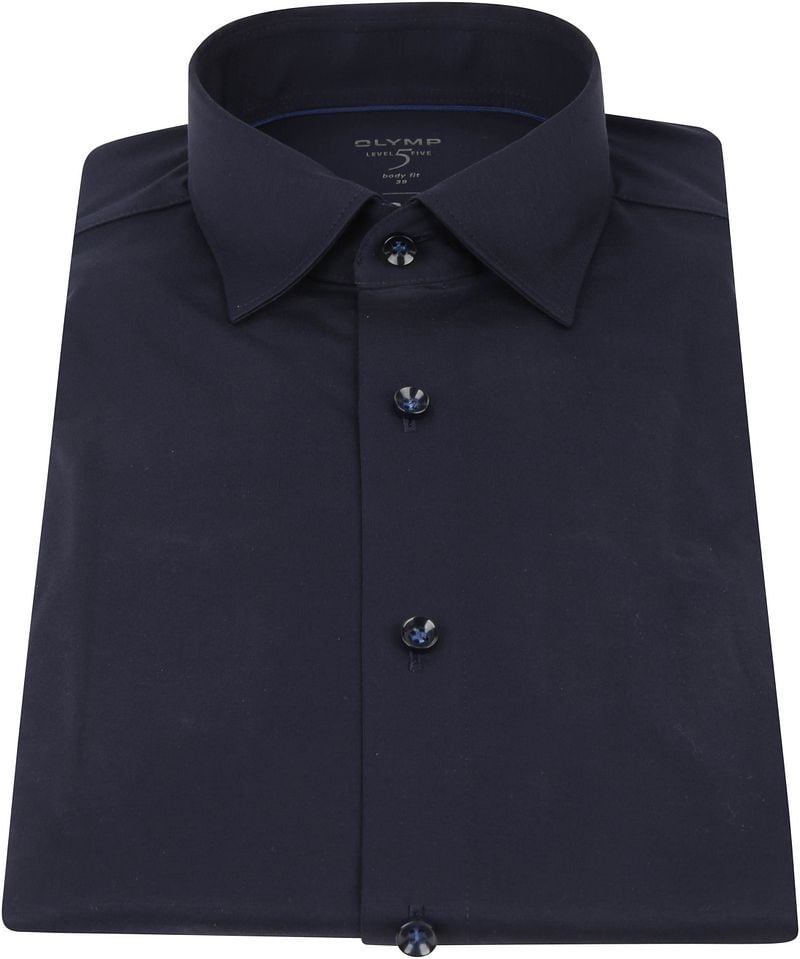 OLYMP Lvl 5 Hemd 24/Seven Marine Blau - Größe 46 günstig online kaufen
