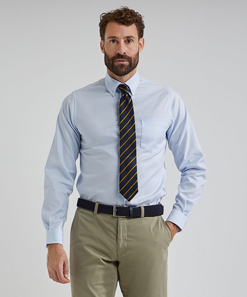 Steppin' Out Overhemd Twill Lichtblauw
