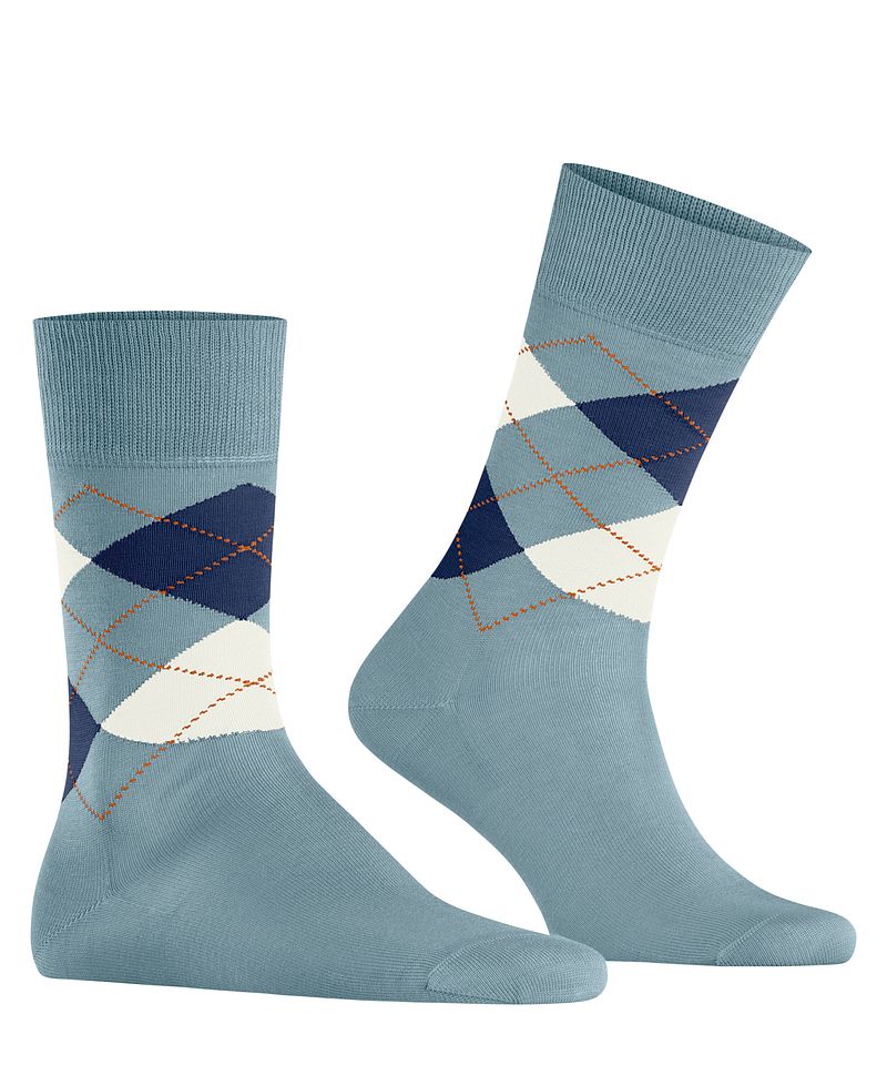 Burlington Manchester Socken Kariert Blau 6444 - Größe 40-46 günstig online kaufen
