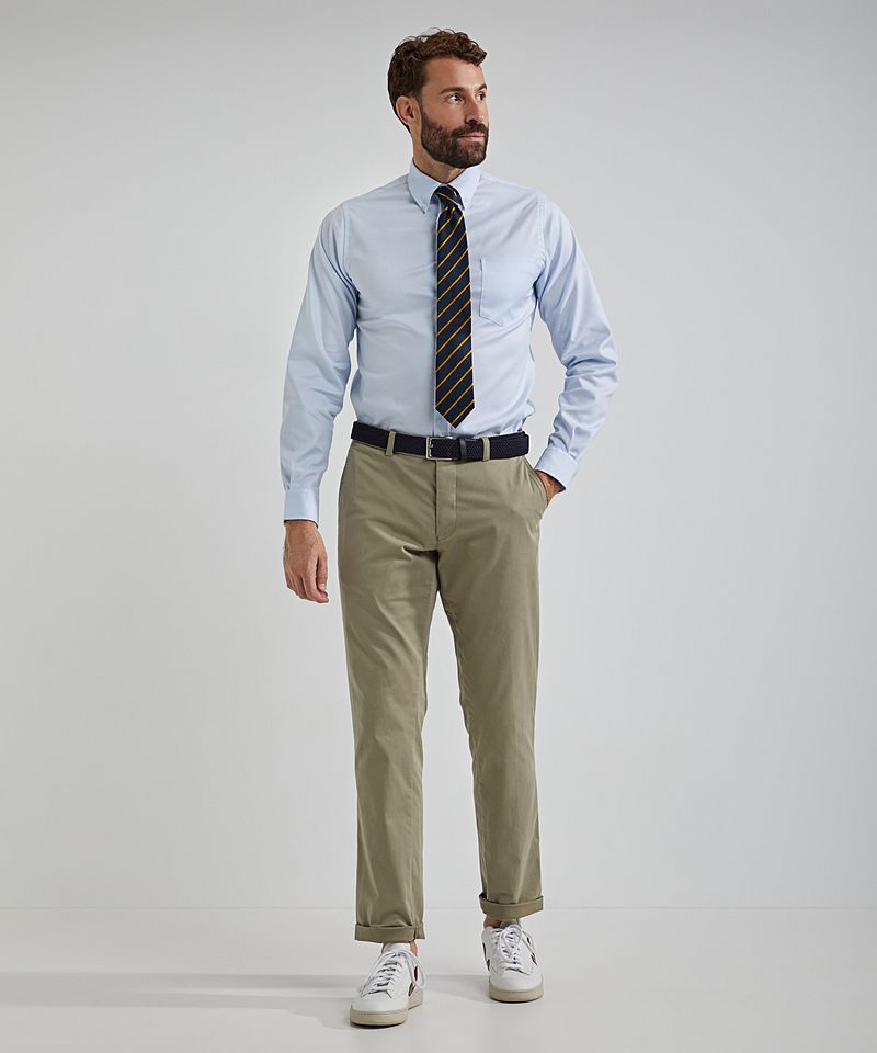 Steppin' Out Overhemd Twill Lichtblauw