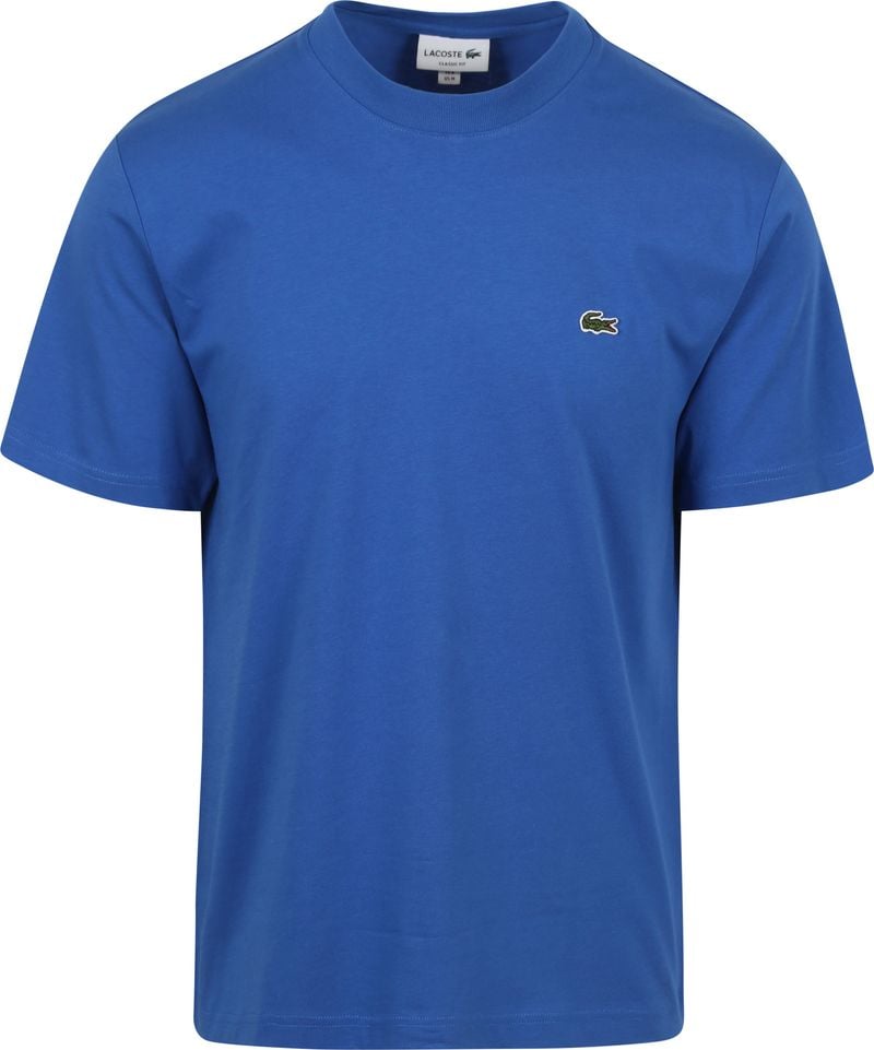 Lacoste Klassiek Katoenen Jersey T-Shirt (Blauw) Blue Heren