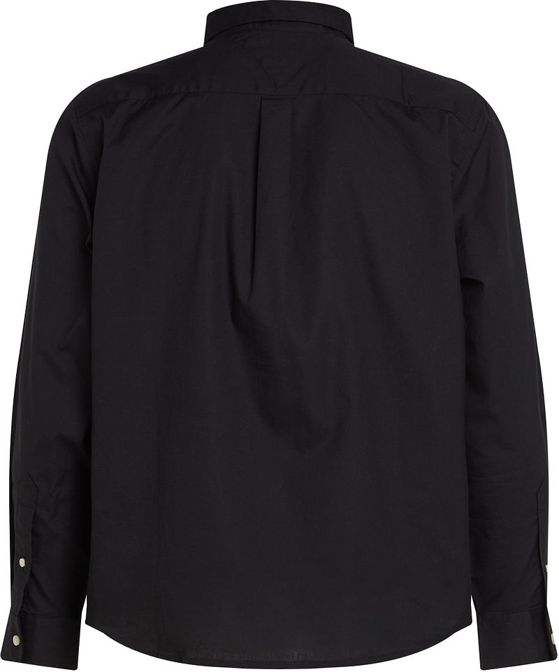 Tommy Hilfiger Poplin Overhemd Flex Zwart