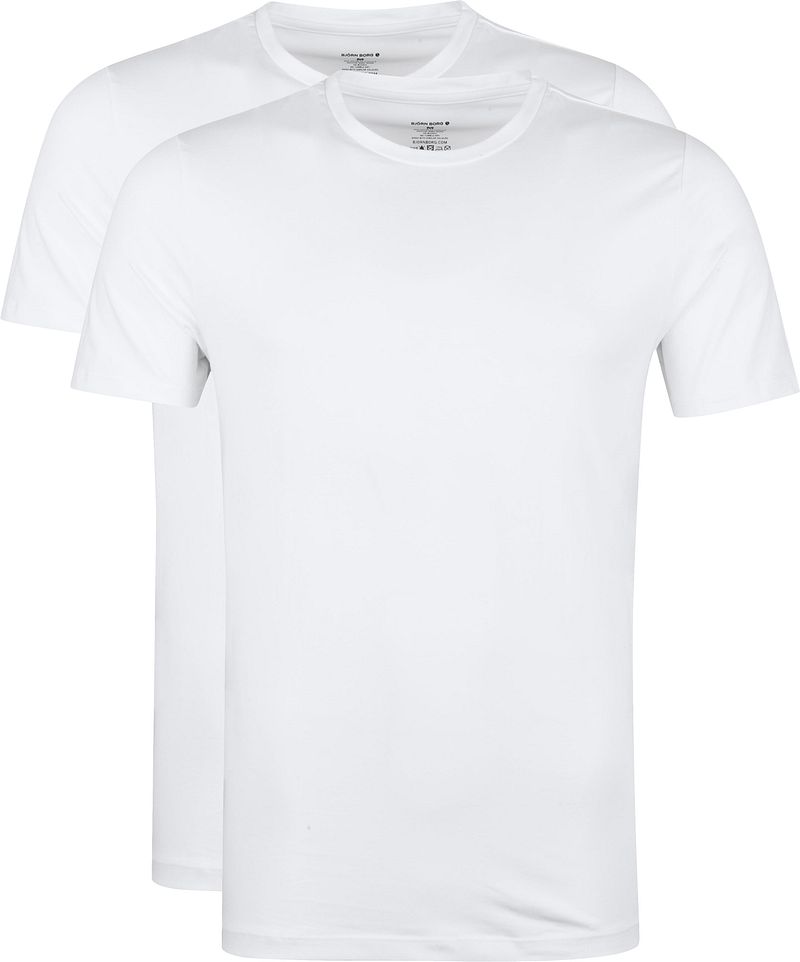 Bjorn Borg T-Shirts Thomas Lot de 2 Blanc taille L