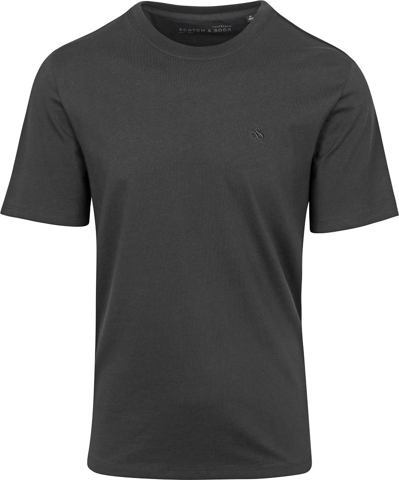 Scotch & Soda Core Logo T-shirt met korte mouwen Black Heren